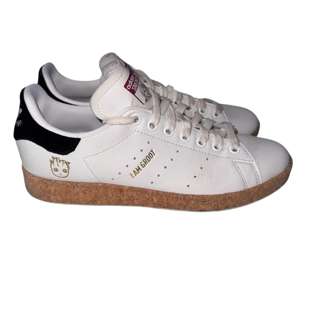 adidas x Disney Stan Smith I am Groot prime green‎ tennis shoes cork sole marvel